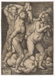 楽園からの追放、1543 作： Hans Sebald Beham