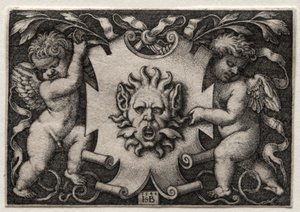 ビネットオマスカロン、1544年。 作： Hans Sebald Beham