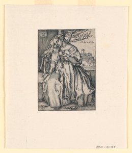 聖母子とオウム 作： Hans Sebald Beham