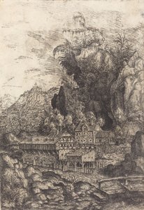水車のある風景、1553年。 作： Hans Sebald Lautensack
