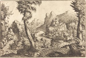 エジプトへの逃避、1558年。 作： Hans Sebald Lautensack
