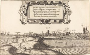 東からのニュルンベルクの眺め [左セクション]、1552 年。 作： Hans Sebald Lautensack