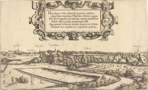 西からのニュルンベルクの眺め [左のセクション]、1552 年。 作： Hans Sebald Lautensack