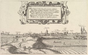 ニュルンベルクの東側、左のプレート、1552年。 作： Hans Sebald Lautensack