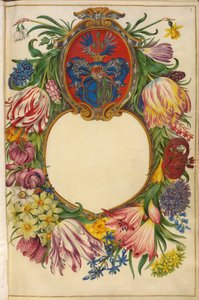 ドイツ語：タイトルページ Moller-Florilegium (1) 作： ハンス・サイモン・ホルツベッカー