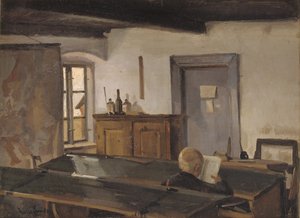 読書少年のいる教室 作： Hans Smidth