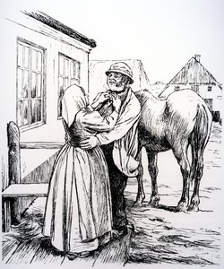 ハンス・クリスチャン・アンデルセンによる「老人がすることは常に正しい」からのイラスト 作： Hans Tegner