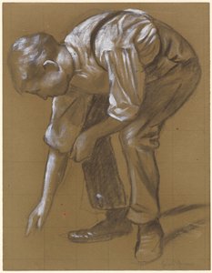 かがむ男 作： Hans Thoma