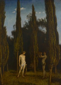 アポロとマルシュアス 作： Hans Thoma