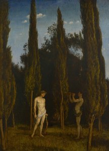 アポロとマルシュアス、 作： Hans Thoma