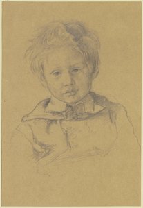 ヴィクトル・ミュラーの息子の子供の肖像 作： ハンス・トーマ