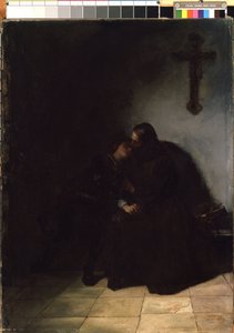 「囚人の別れ」（囚人の別れ） 囚人の妻との別れ。 Hans Thoma (1839-1924) の絵画 Mikalojus Konstantinas Ciurlionis Fine Arts Museum、カウナス、リトアニア 作： Hans Thoma