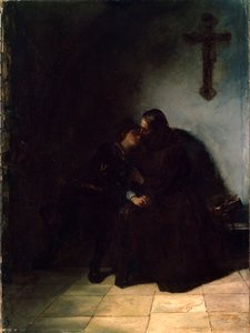 囚人の別れ、c1860-1900。ドイツ絵画 作： Hans Thoma