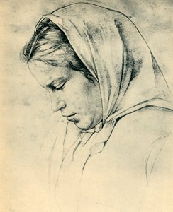 アーティストの姉妹アガテ、1866年、1943年。 作： Hans Thoma