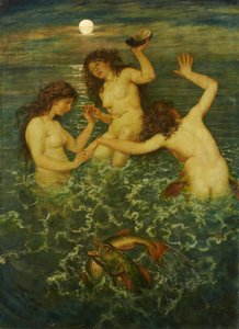 3人の人魚 作： Hans Thoma