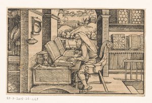 シセロの書斎 作： Hans Weiditz (II) (attributed to)