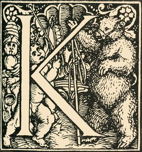 K-Hans Weiditzによるアルファベット、c1520-1521、1908。 作： Hans Weiditz