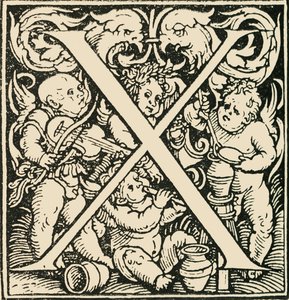 X-Hans Weiditz作のアルファベット、c1520-1521、1908。 作： Hans Weiditz