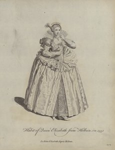 1551年のホルバイン出身のエリザベス女王の習慣 作： Hans after Holbein the Younger