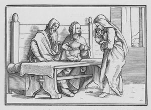 子供のための悲しみの祈りのハンナ、1サミュエルI、10 作： Hans after Holbein the Younger