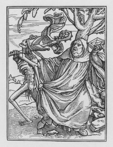 ホルバインの死のダンス：修道院長 作： Hans after Holbein the Younger