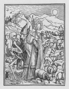 ホルバインの死のダンス：ビショップ 作： Hans after Holbein the Younger