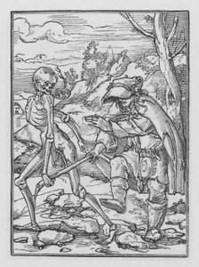 ホルバインの死のダンス：盲人 作： Hans after Holbein the Younger