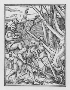 ホルバインの死のダンス：転落の結果 作： Hans after Holbein the Younger