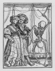 ホルバインの死のダンス：新婚女性 作： Hans after Holbein the Younger