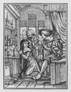 ホルバインの死のダンス：修道女 作： Hans after Holbein the Younger