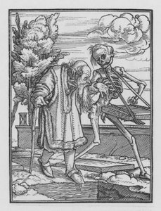 ホルバインの死のダンス：老人 作： Hans after Holbein the Younger