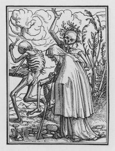 ホルバインの死のダンス：老婆 作： Hans after Holbein the Younger