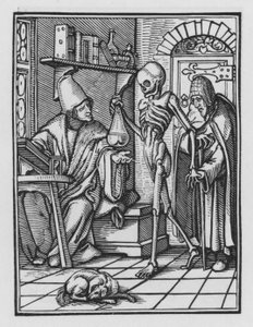 ホルバインの死のダンス：医師 作： Hans after Holbein the Younger