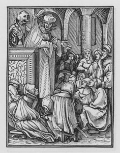 ホルバインの死のダンス：説教者 作： Hans after Holbein the Younger