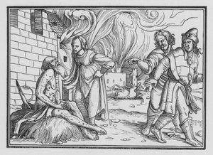ヨブの妻のヨハネの黙示録、ヨブ記II、9 作： Hans after Holbein the Younger