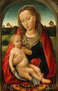 聖母子、1487年頃（オーク材のパネルに油彩） 作： Hans after Memling
