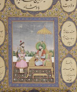 ムガール朝の家系図のアルバム、1855年（紙に不透明なWCと金） 作： Haqim Ahasan Ullah Khan