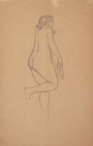 斜め後ろから見た立ち女性モデル 作： Harald Giersing