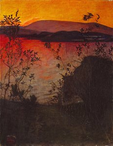 イブニンググロー 作： Harald Oscar Sohlberg