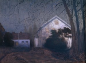 月明かりの雰囲気 作： Harald Oscar Sohlberg