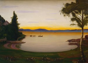 静かな夜、ナースネス 作： Harald Oscar Sohlberg