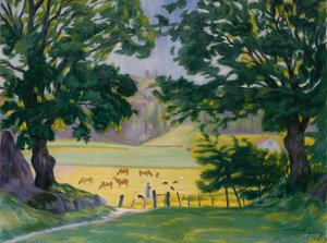群れを守るサラ 作： Harald Oscar Sohlberg