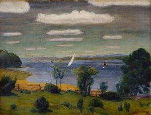 Viksfjorden、ラルヴィクでの夏の日 作： Harald Oscar Sohlberg