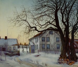 冬の夜 作： Harald Oscar Sohlberg