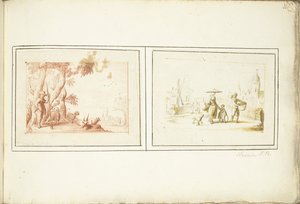 彼の牛とストリート シーンと羊飼い 作： Harmen ter Borch (signed by artist)