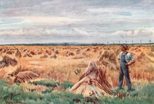 マニトバのWheet Fields沿い 作： Harold Copping