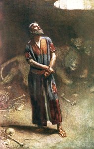 ライオンの巣穴のダニエル 作： Harold Copping