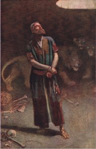 ライオンズデンのダニエル、ピクチャーズザティーチザクラウンシリーズのイラスト、1920 作： Harold Copping