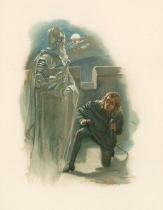 ハムレットと彼の父の幽霊 作： Harold Copping