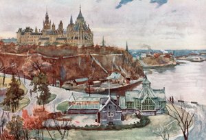 国会議事堂、オタワ 作： Harold Copping